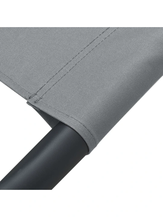 Zahradní lehátko textil antracitové