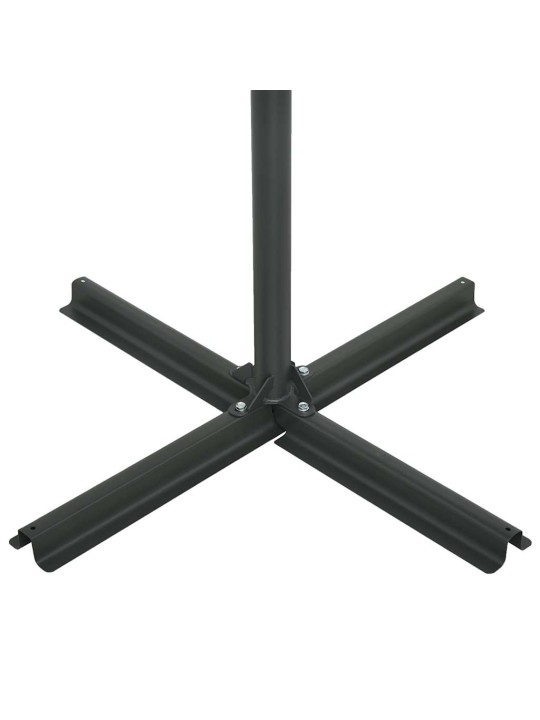 Zahradní slunečník s hliníkovou tyčí 460 x 270 cm černý