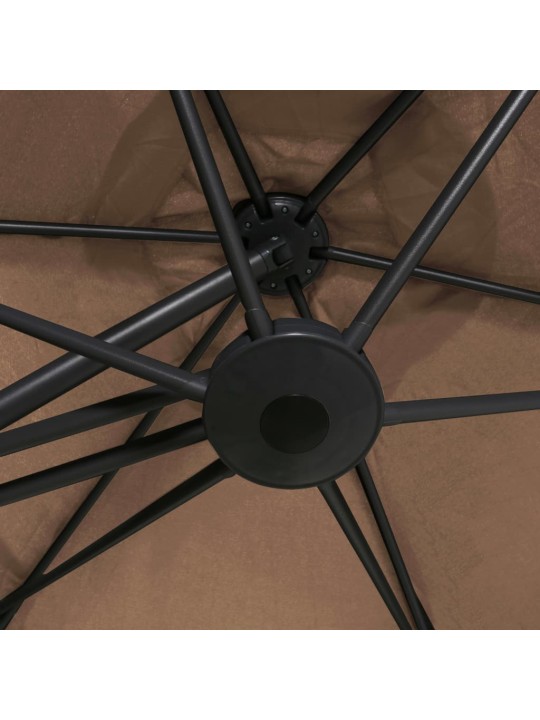 Zahradní slunečník s ocelovou tyčí 300 cm taupe