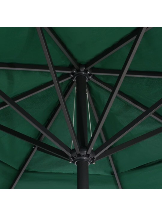 Zahradní slunečník s hliníkovou tyčí 600 cm zelený