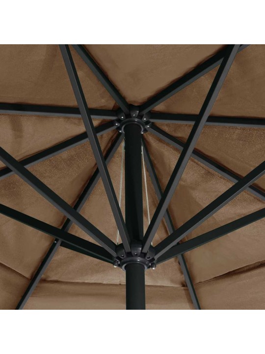 Zahradní slunečník s hliníkovou tyčí 600 cm taupe