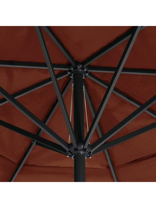 Zahradní slunečník s hliníkovou tyčí 600 cm terakotový