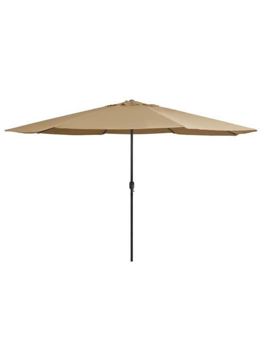 Zahradní slunečník s kovovou tyčí 390 cm taupe