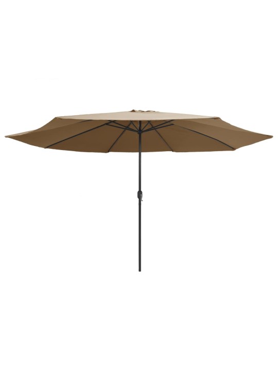 Zahradní slunečník s kovovou tyčí 390 cm taupe