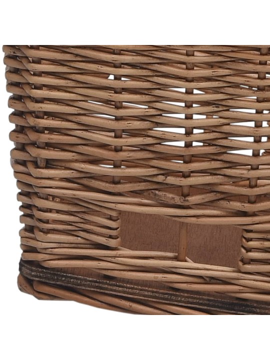 Koš na zadní kolo s krytem 55 x 31 x 36 cm přírodní vrba