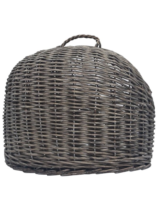 Přepravka pro kočku šedá 60 x 45 x 45 cm přírodní vrba