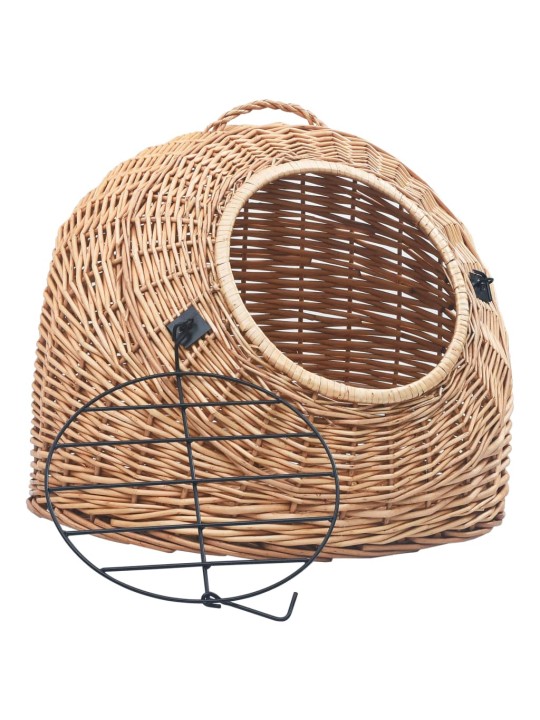 Přepravka pro kočku 60 x 45 x 45 cm přírodní vrba