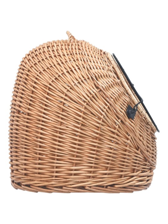 Přepravka pro kočku 60 x 45 x 45 cm přírodní vrba