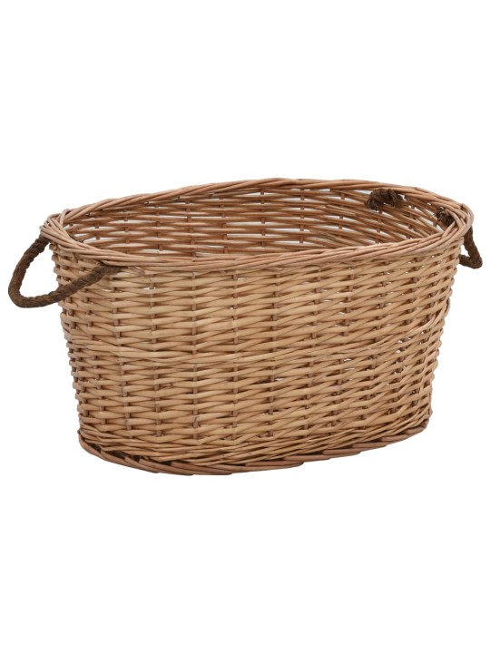 Koš na dřevo s držadly 56 x 40 x 28 cm přírodní vrba