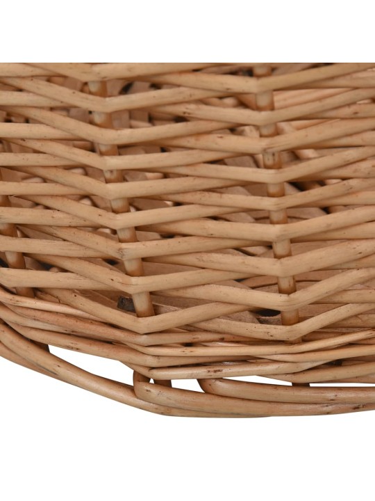 Koš na dřevo s držadly 78 x 54 x 34 cm přírodní vrba