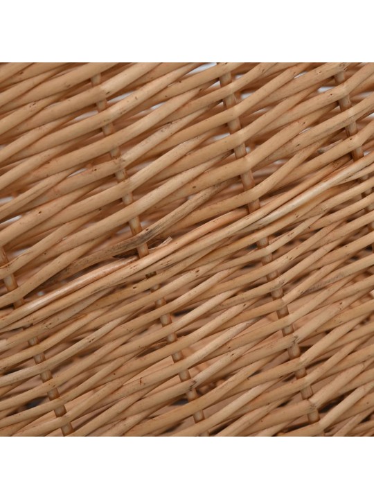 Koš na dřevo s držadly 78 x 54 x 34 cm přírodní vrba