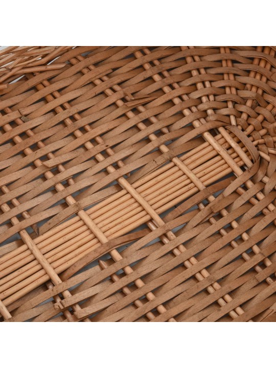 Koš na dřevo s držadly 78 x 54 x 34 cm přírodní vrba