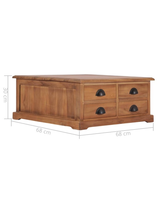 Konferenční stolek 68 x 68 x 30 cm masivní teakové dřevo
