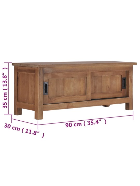 TV stolek 90 x 30 x 35 cm masivní teakové dřevo