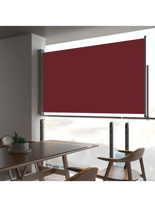 Zatahovací boční markýza / zástěna 140 x 300 cm červená