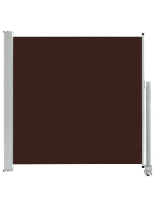 Zatahovací boční markýza / zástěna na terasu 160 x 300 cm hnědá