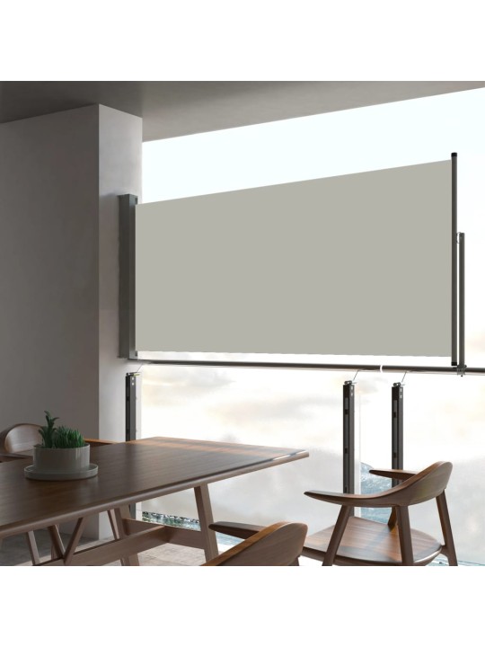 Zatahovací boční markýza / zástěna na terasu 60x300 cm krémová