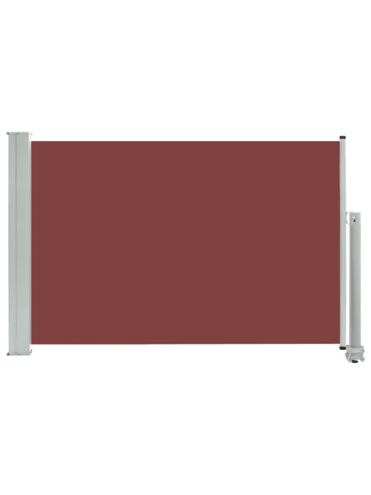 Zatahovací boční markýza / zástěna na terasu 60 x 300 cm hnědá