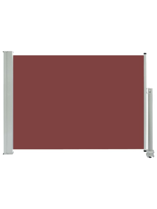 Zatahovací boční markýza / zástěna na terasu 80 x 300 cm hnědá