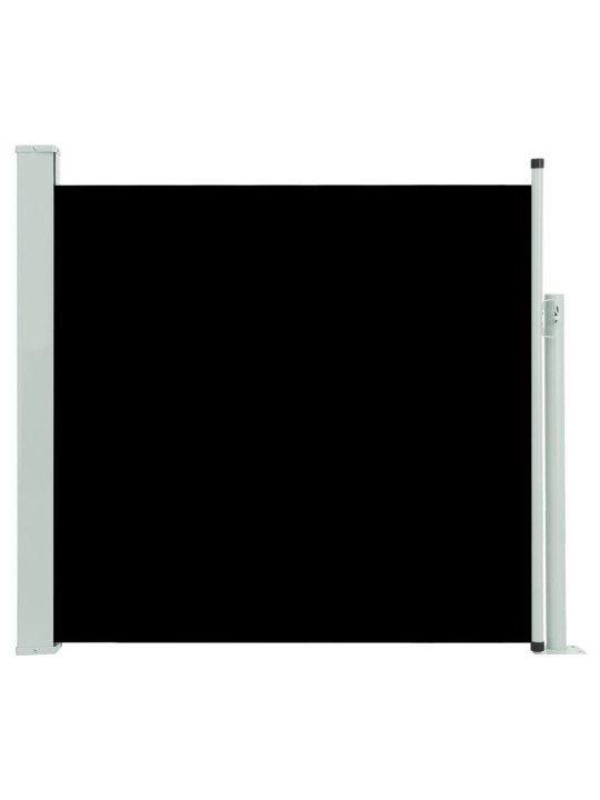 Zatahovací boční markýza/zástěna na terasu 170 x 300 cm černá