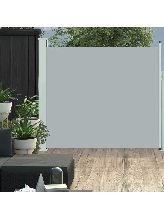 Zatahovací boční markýza/zástěna na terasu 170 x 300 cm šedá