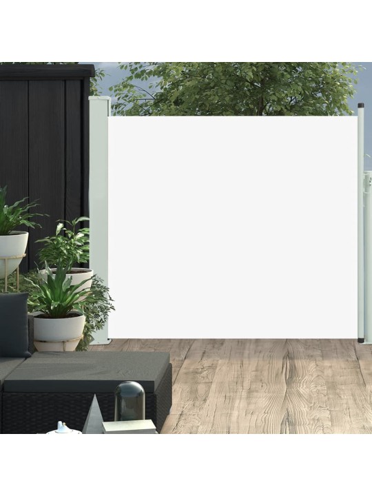 Zatahovací boční markýza/zástěna na terasu 100 x 300 cm krémová