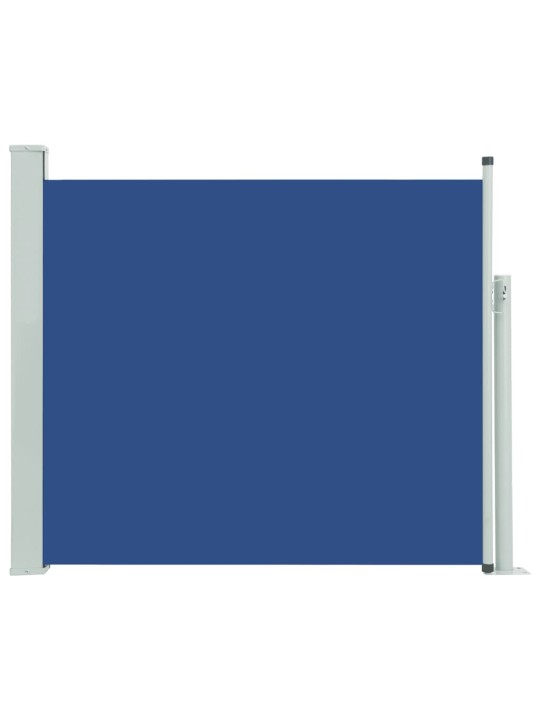 Zatahovací boční markýza / zástěna na terasu 100 x 300 cm modrá