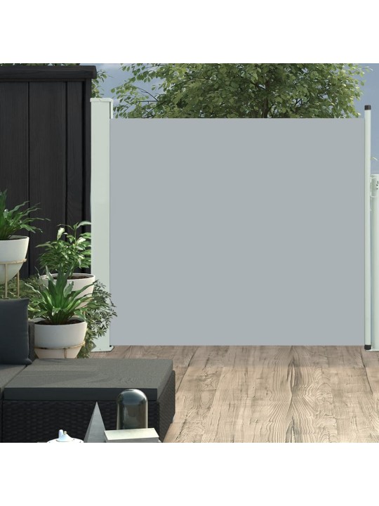 Zatahovací boční markýza/zástěna na terasu 100 x 300 cm šedá