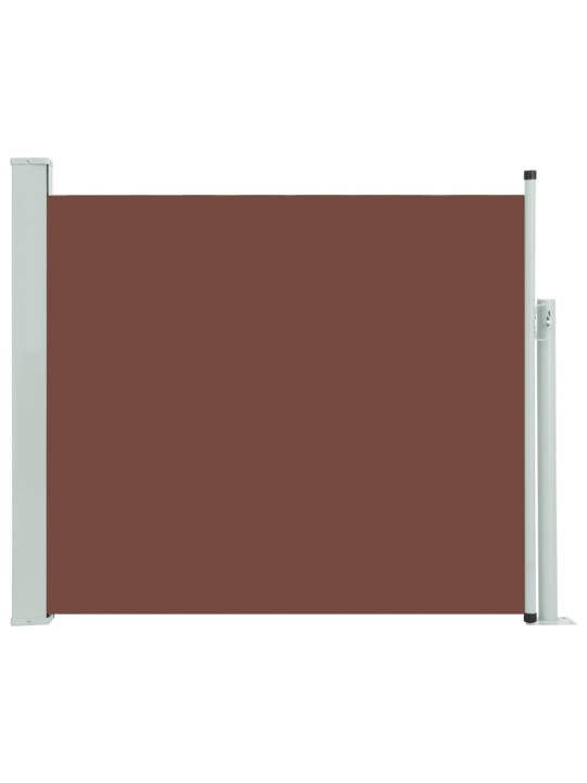 Zatahovací boční markýza / zástěna na terasu 100 x 300 cm hnědá