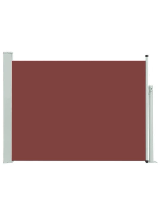 Zatahovací boční markýza/zástěna na terasu 100 x 500 cm hnědá