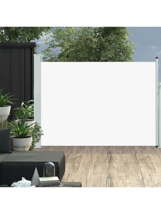 Zatahovací boční markýza/zástěna na terasu 120 x 500 cm krémová