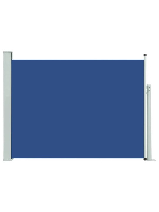 Zatahovací boční markýza/zástěna na terasu 120 x 500 cm modrá
