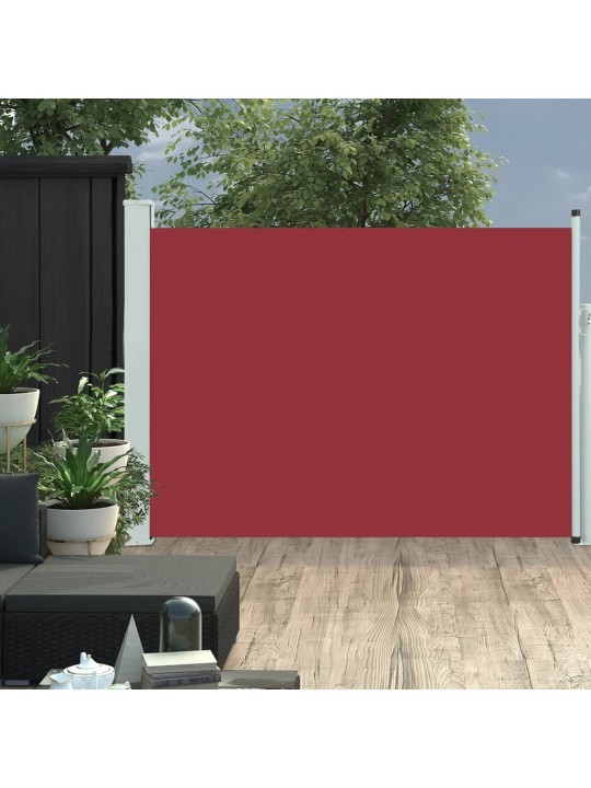 Zatahovací boční markýza/zástěna na terasu 120 x 500 cm červená