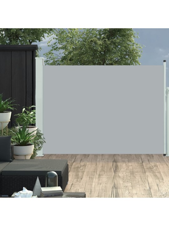 Zatahovací boční markýza/zástěna na terasu 120 x 500 cm šedá