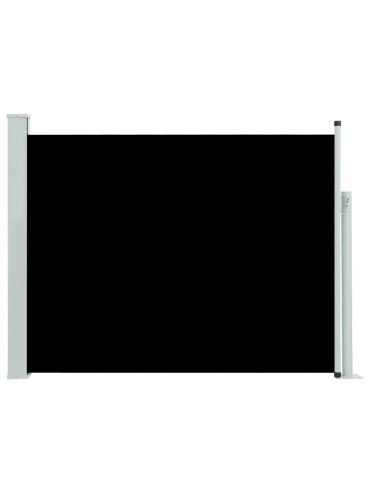 Zatahovací boční markýza/zástěna na terasu 140 x 500 cm černá
