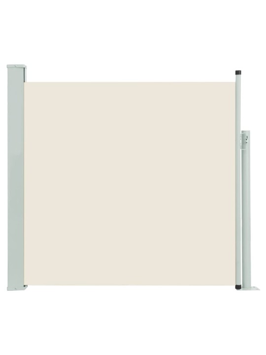 Zatahovací boční markýza/zástěna na terasu 140 x 500 cm krémová