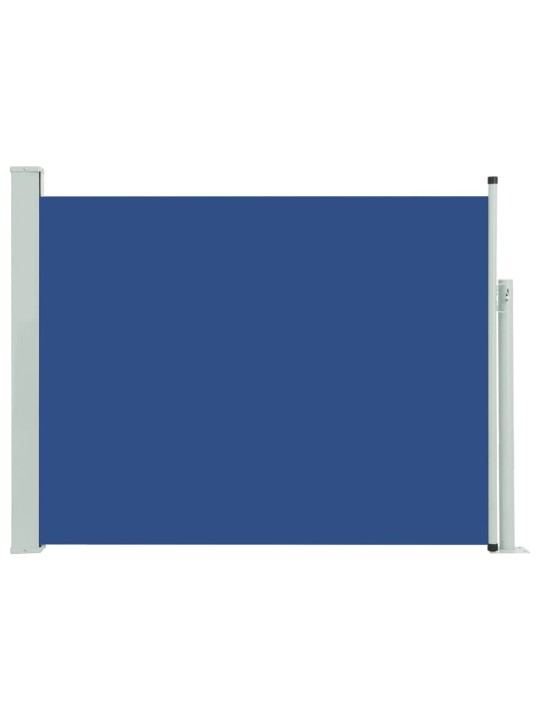 Zatahovací boční markýza/zástěna na terasu 140 x 500 cm modrá