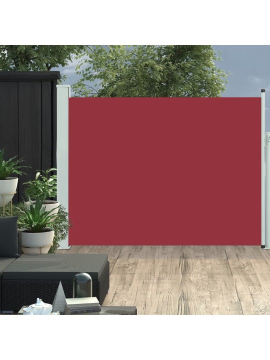 Zatahovací boční markýza/zástěna na terasu 140 x 500 cm červená