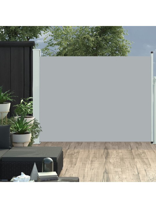 Zatahovací boční markýza/zástěna na terasu 140 x 500 cm šedá