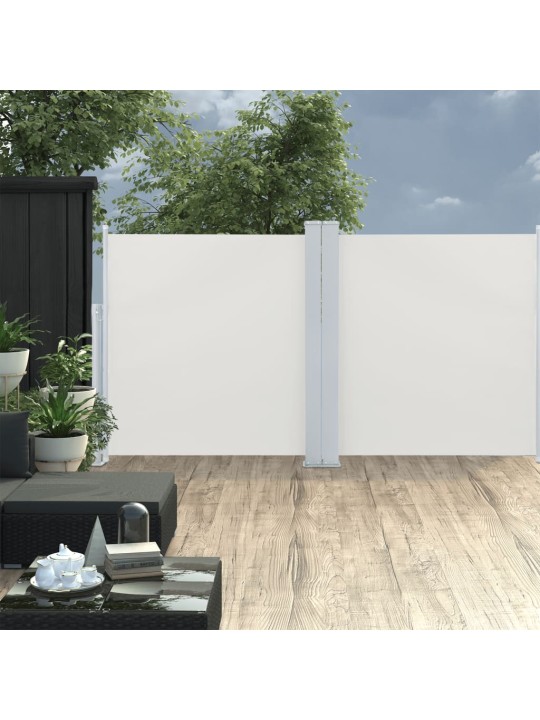 Zatahovací boční markýza / zástěna krémová 100 x 600 cm