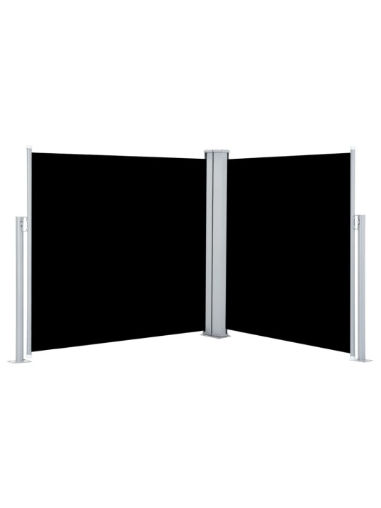 Zatahovací boční markýza / zástěna černá 120 x 600 cm