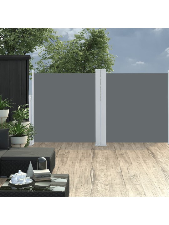 Zatahovací boční markýza / zástěna antracitová 120 x 600 cm
