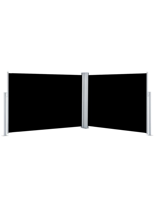 Zatahovací boční markýza / zástěna černá 100 x 1000 cm