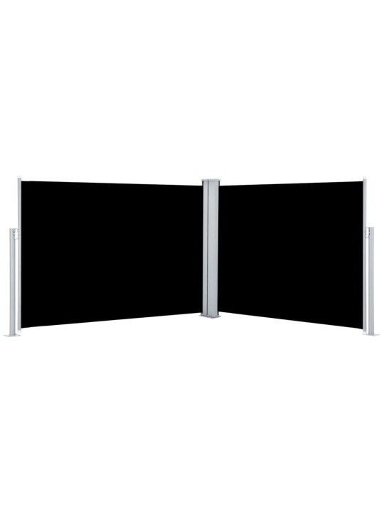 Zatahovací boční markýza / zástěna černá 120 x 1000 cm
