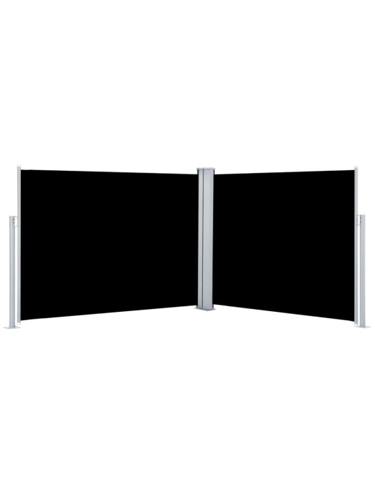 Zatahovací boční markýza / zástěna černá 140 x 1000 cm