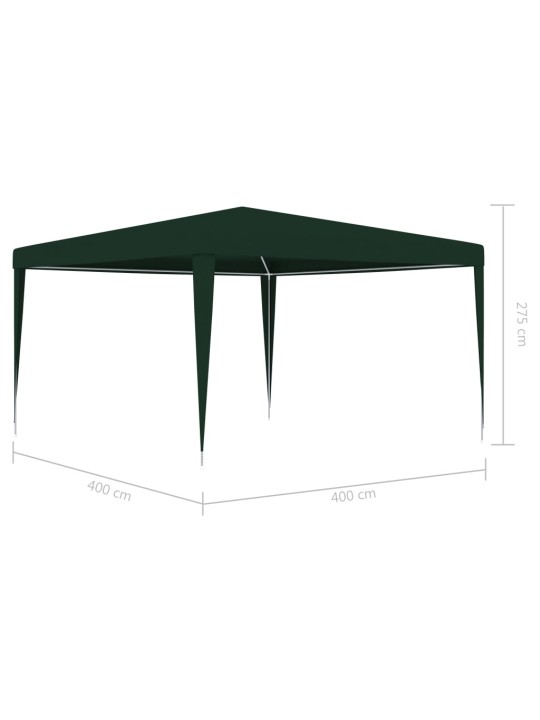 Profesionální party stan 4 x 4 m zelený 90 g/m²