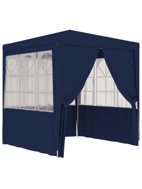 Profesionální party stan s bočnicemi 2 x 2 m modrý 90 g/m²