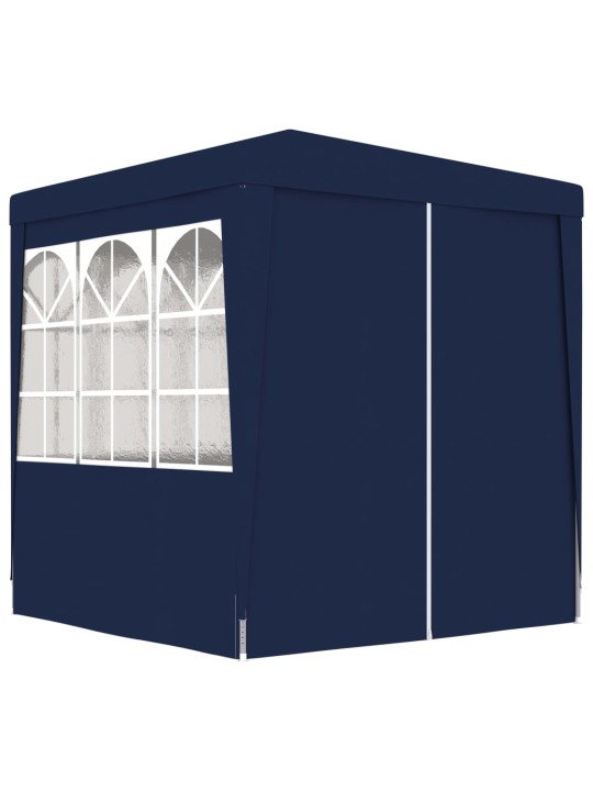 Profesionální party stan s bočnicemi 2 x 2 m modrý 90 g/m²