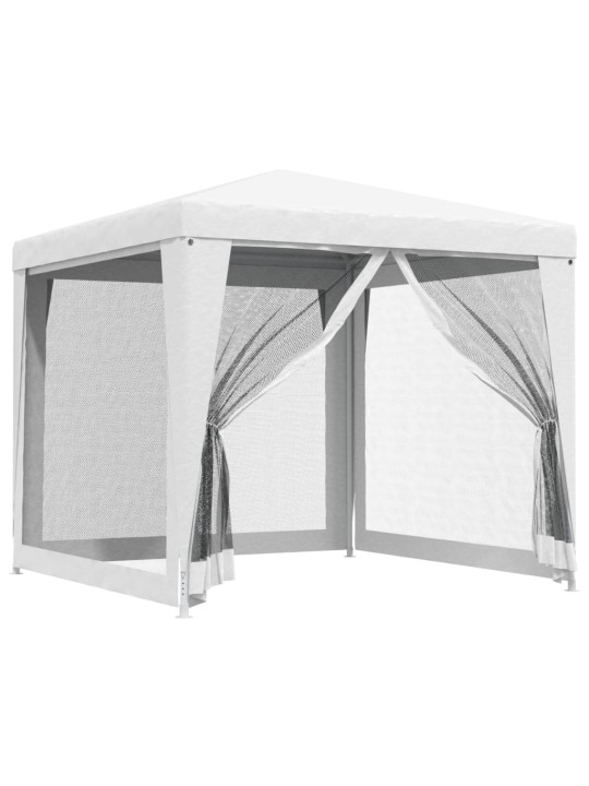 Party stan se 4 bočními stěnami ze síťoviny 2,5 x 2,5 m bílý