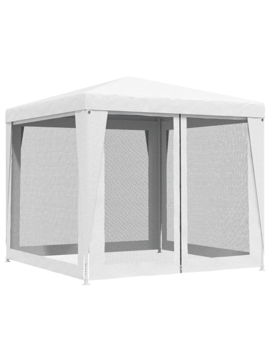 Party stan se 4 bočními stěnami ze síťoviny 2,5 x 2,5 m bílý